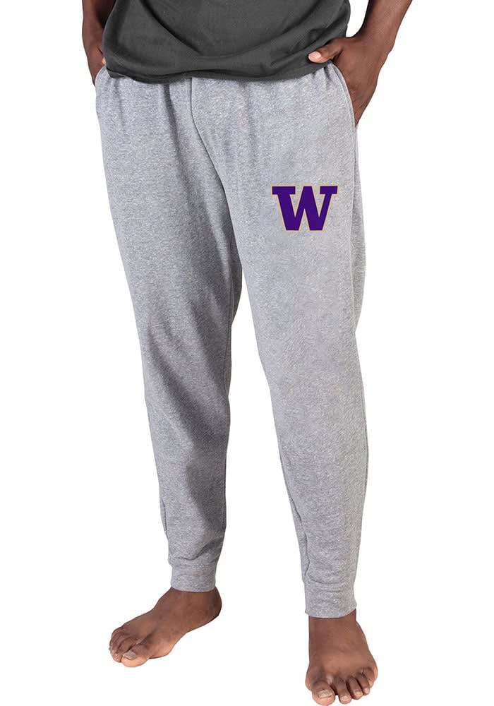 Mens Washington Huskies Grey Concepts Sport Mainstream Cuffed Terry Sweatpants