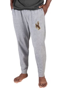 Concepts Sport Wyoming Cowboys Mens Grey Mainstream Cuffed Terry Sweatpants