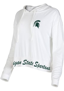 Michigan State Spartans Womens White Accord Hooded Sweatshirt