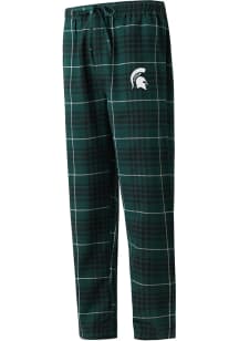 Michigan State Spartans Mens Green Concord Plaid Sleep Pants