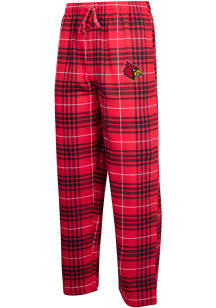 Louisville Cardinals Mens Red Concord Plaid Sleep Pants
