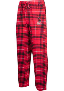 Ball State Cardinals Mens Red Concord Plaid Sleep Pants