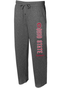 Ohio State Buckeyes Mens Charcoal Quest Open Bottom Fashion Sweatpants