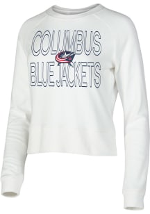 Columbus Blue Jackets Womens White Colonnade Crew Sweatshirt