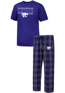 K-State Wildcats Mens Purple Badge Set Sleep Pants