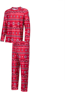 Mens Red Ohio State Buckeyes Flurry Matching Set Loungewear Sleep Pants