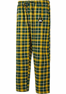 Concepts Sport Wayne State Warriors Mens Green Ledger Plaid Sleep Pants
