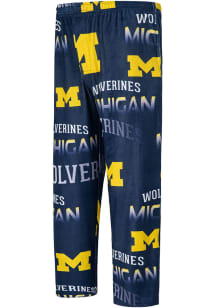 Michigan Wolverines Mens Navy Blue Windfall Sleep Pants