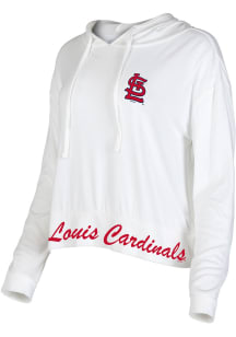St Louis Cardinals Womens White Accord Hooded Sweatshirt