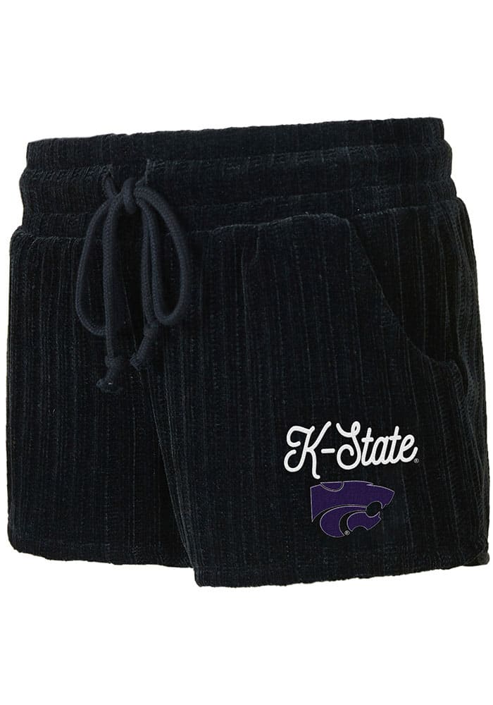 K-State Wildcats Womens Black Linger Shorts