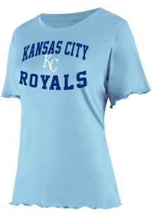 Kansas City Royals Womens Light Blue Flowy Short Sleeve T-Shirt
