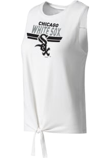 Chicago White Sox Womens White Tie Front Tank Top