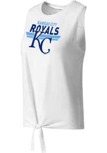 Kansas City Royals Womens White Tie Front Tank Top