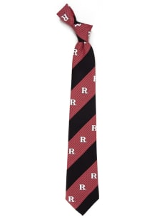 Geo Stripe Rutgers Scarlet Knights Mens Tie - Red