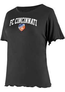 FC Cincinnati Womens Black Flowy Short Sleeve T-Shirt