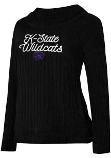 K-State Wildcats Womens Black Linger Hooded Sweatshirt
