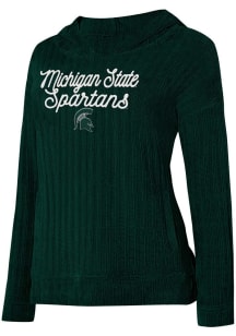 Michigan State Spartans Womens Green Linger Hooded Sweatshirt