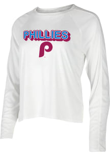 Philadelphia Phillies Womens White Gable Loungewear Sleep Shirt