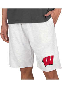 Concepts Sport Wisconsin Badgers Mens Oatmeal Mainstream Shorts