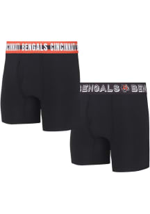 Cincinnati Bengals Mens Black Gauge Boxer Shorts