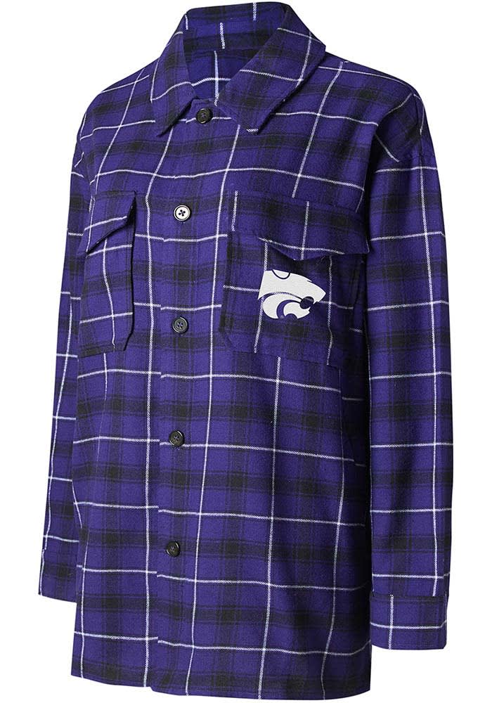 K-State Wildcats Womens Purple Boyfriend Loungewear Sleep Shirt