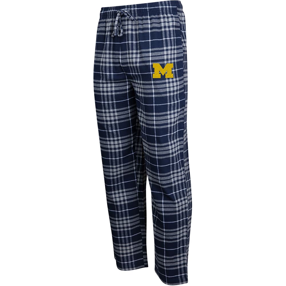 University of Michigan Men's Plaid Pajama Pants - Vintage Detroit Collection
