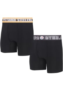 Pittsburgh Steelers Mens Black Gauge Boxer Shorts