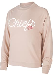 Kansas City Chiefs Womens Tan Cumulus Crew Sweatshirt
