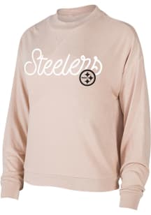 Pittsburgh Steelers Womens Tan Cumulus Crew Sweatshirt