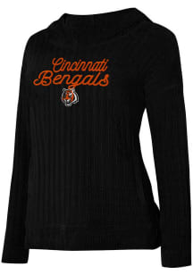Cincinnati Bengals Womens Black Linger Hooded Sweatshirt