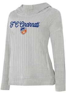 FC Cincinnati Womens Grey Linger Hooded Sweatshirt