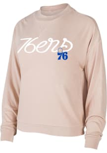 Philadelphia 76ers Womens Tan Cumulus Crew Sweatshirt