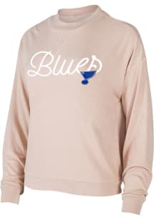 St Louis Blues Womens Tan Cumulus Crew Sweatshirt