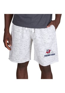 Concepts Sport Fresno State Bulldogs Mens White Alley Fleece Shorts