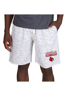 Concepts Sport Louisville Cardinals Mens White Alley Fleece Shorts
