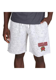 Mens Maryland Terrapins White Concepts Sport Alley Fleece Shorts