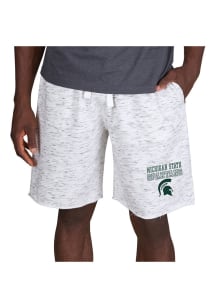 Concepts Sport Michigan State Spartans Mens White Alley Fleece Shorts