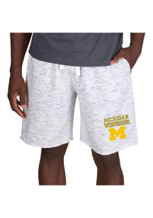 Concepts Sport Michigan Wolverines Mens White Alley Fleece Shorts