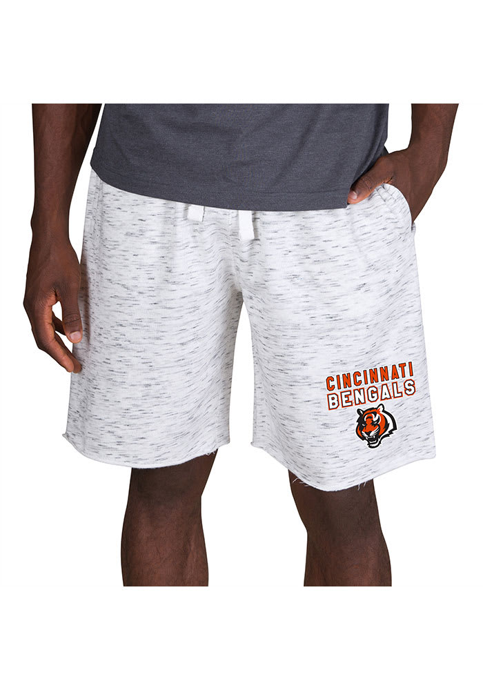 Concepts Sport Cincinnati Bengals White Alley Fleece Shorts, White, 75% COTTON/25% POLYESTER, Size M, Rally House