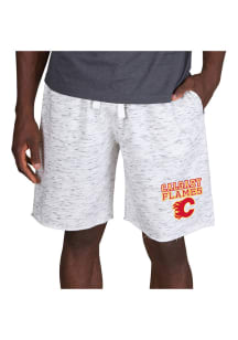 Concepts Sport Calgary Flames Mens White Alley Fleece Shorts