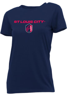 St Louis City SC Womens Navy Blue Marathon Short Sleeve T-Shirt