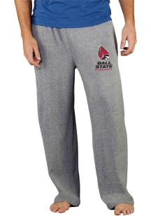 Concepts Sport Ball State Cardinals Mens Grey Mainstream Terry Sweatpants
