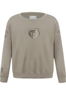 Pro Standard Memphis Grizzlies Youth Brown Neutral Long Sleeve Crew Sweatshirt