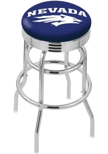 Nevada Wolf Pack Double-Ring Swivel Chrome Pub Stool - Black