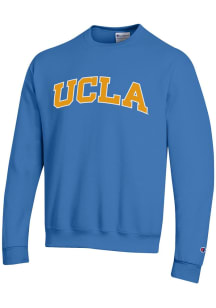 Mens UCLA Bruins Light Blue Champion team applique on front chest Crew Sweatshirt