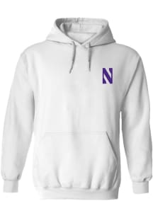 Womens Northwestern Wildcats White Vive La Fete Impressions Hooded Sweatshirt