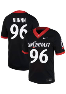 Nathan Nunnn Nike Mens Black Cincinnati Bearcats NIL Name And Number Football Jersey