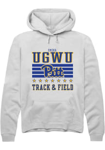 Emeka Ugwu Rally Mens White Pitt Panthers NIL Striped Player Hood
