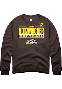 Kendall Kotzmacher Western Michigan Broncos Mens Brown NIL Stacked Box Player Crew
