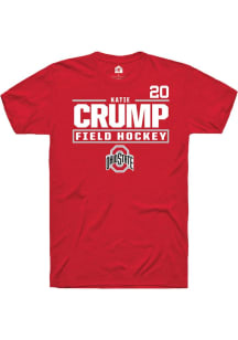 Katie Crump Rally Mens Red Ohio State Buckeyes NIL Stacked Box Player T Shirt